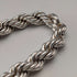 Collar de cadena trenzada extragruesa de plata esterlina vintage británica, 42 cm, 37,9 g, DN