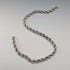 Collar de cadena trenzada extragruesa de plata esterlina vintage británica, 42 cm, 37,9 g, DN