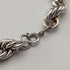 Collar de cadena trenzada extragruesa de plata esterlina vintage británica, 42 cm, 37,9 g, DN