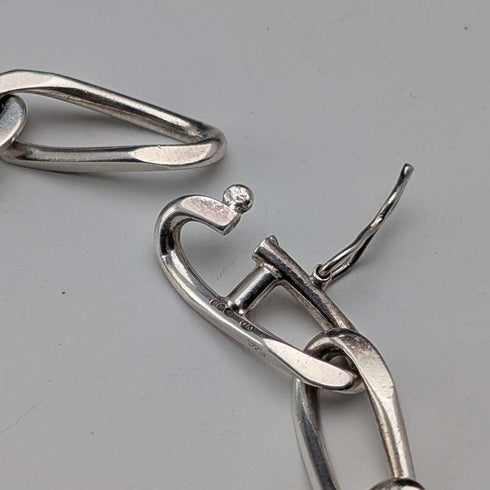 Collar de cadena larga tipo cubana, de plata de ley vintage británica, 60 cm, 63 g, VJ