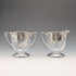Azucarero y jarra para crema con baño de plata vintage de EE. UU., Silver City Glass Co.