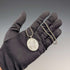 Colgante ovalado de plata de ley fabricado en el Reino Unido en 1977 con cadena de plata de ley, 22,4 g en total