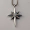 Colgante vintage de plata de ley en forma de estrella con cadena de plata de ley, 8 g en total