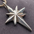 Colgante vintage de plata de ley en forma de estrella con cadena de plata de ley, 8 g en total