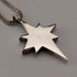 Colgante vintage de plata de ley en forma de estrella con cadena de plata de ley, 8 g en total