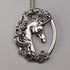 Colgante de unicornio de plata de ley vintage británica con collar de plata de ley, 16,7 g en total