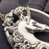 Colgante de unicornio de plata de ley vintage británica con collar de plata de ley, 16,7 g en total