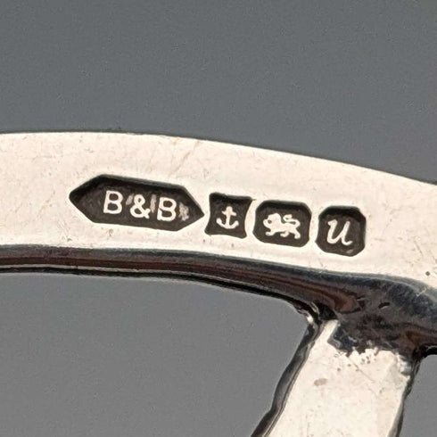 Colgante de unicornio de plata de ley vintage británica con collar de plata de ley, 16,7 g en total