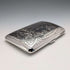 Cigarera de plata esterlina antigua inglesa de 1907, decoración en relieve detallada, 163g, Joseph Gloster