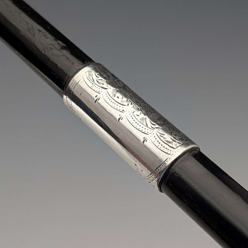 1912年 英国古董 纯银装饰 指挥棒 52cm Ebenezer Neewman
