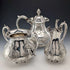 1863 British Antique Silver Plate Tea Set, 3-Piece Set, Thomas Bradbury