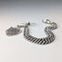 Cadena Albert doble de plata de ley antigua británica de 1919, 59 g, con medalla-fob de plata de ley