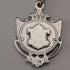 Cadena Albert doble de plata de ley antigua británica de 1919, 59 g, con medalla-fob de plata de ley