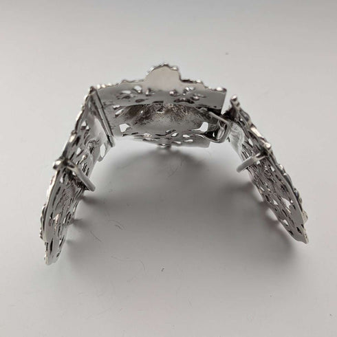 Hebilla de cinturón de enfermera de plata esterlina antigua británica de 1898, 118 g, Charles Edwards