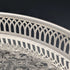 Bandeja de galería redonda pequeña de plata vintage, diámetro 30 cm, Primrose E.P. Brass