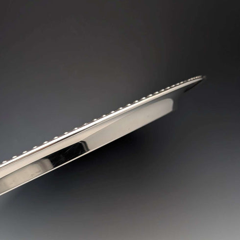 영국 빈티지 실버 플레이트 대형 원형 트레이 지름 36cm International Silver