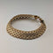 Pulsera de malla vintage de plata esterlina con baño de oro, 20 g