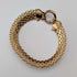 Pulsera de malla vintage de plata esterlina con baño de oro, 20 g