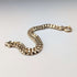 Pulsera de cadena de serpiente vintage de plata de ley chapada en oro, 18 g