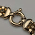 Pulsera de cadena de serpiente vintage de plata de ley chapada en oro, 18 g