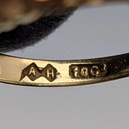 古董 K18黃金 5石鑽石戒指(13號) 戒指 AH
