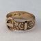 Anillo de diseño de cinturón de oro K18, antiguo británico de 1890, 4.5 g (talla 20)