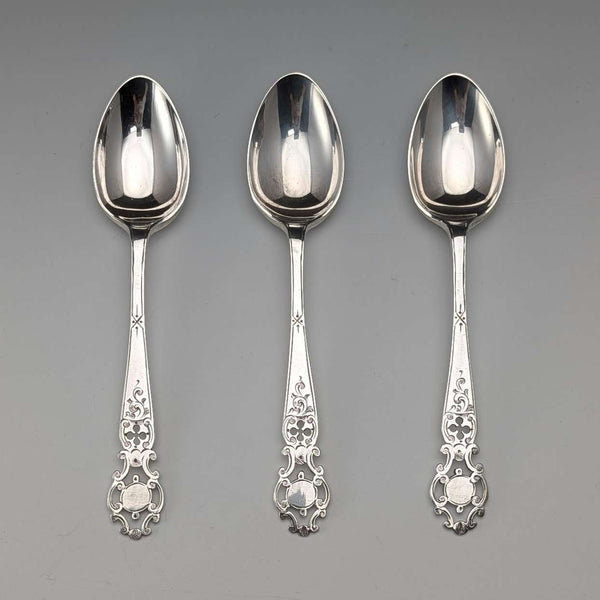 1916년 영국 앤틱 순은 티스푼 3종 세트 총 55g Walker&Hall