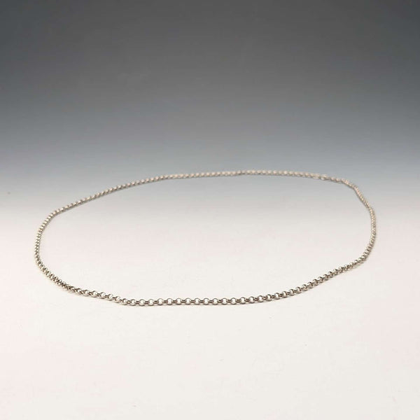 빈티지 순은 아즈키 체인 목걸이 77cm 15.5g