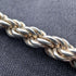 Collar de cadena trenzada de plata de ley vintage británica, 45 cm, 9 g, G.H.G