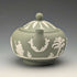 英國復古 Wedgwood 綠色碧玉瓷蓋糖碗