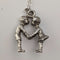 Colgante de plata vintage con dijes de niño y niña, incluye cadena de plata de ley, peso total 6.2g