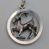 Colgante vintage de plata de ley con forma de cabra, incluye collar de plata de ley, total 6.8 g