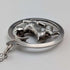 Colgante vintage de plata de ley con forma de cabra, incluye collar de plata de ley, total 6.8 g