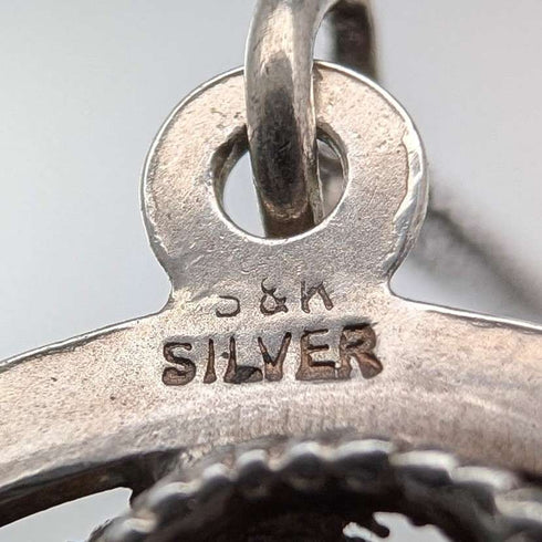 Colgante vintage de plata de ley con forma de cabra, incluye collar de plata de ley, total 6.8 g