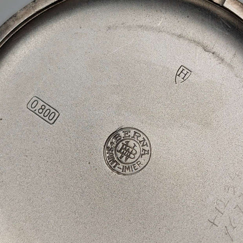 Reloj de bolsillo antiguo Lagrange, circa 1900, caja de plata 800, esfera abierta, en buen estado de funcionamiento.