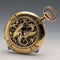 Reloj de bolsillo Zenith de alrededor de 1913, relieve de dragón, caja saboneta de oro de 18 quilates, en buen estado de funcionamiento.
