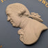 Plato conmemorativo del 250º aniversario del nacimiento de J. Wedgwood, fabricado en Jasperware por Wedgwood, Reino Unido, 21 cm de diámetro