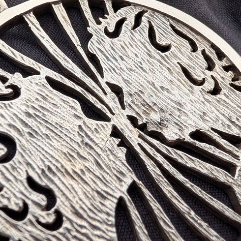 英國復古雙子座純銀吊墜,搭配純銀項鍊,總重54克,迪金與弗朗西斯 (Deakin & Francis) 出品