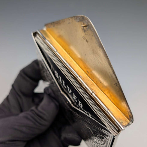 1905年 英国アンティーク 純銀製 封筒型カードケース 52g Adie&Lovekin