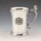 Taza de plata pura del Jubileo de Plata de 1977 de la Reina Isabel II del Reino Unido, 302 g, Birmingham Mint, con caja y manual, en estado excelente.