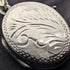 Colgante relicario ovalado de plata de ley vintage, con collar de plata de ley, 5.4 g en total