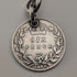 Cadena Albert vintage británica de plata de ley de 1929, 42 g, con moneda británica de 6 peniques de plata como colgante