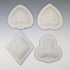 Vintage British Wedgwood Jasperware Playing Card-Shaped Small Plates, Set of 4, Royal Blue