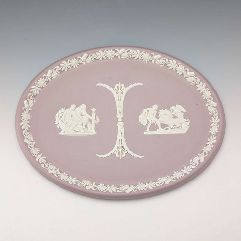 British Vintage Wedgwood Jasperware Oval Dish in Lilac