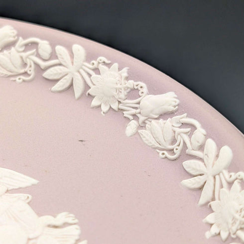 British Vintage Wedgwood Jasperware Oval Dish in Lilac