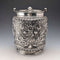 Bisquitera de plata chapada, antigua, inglesa, 1892, James Dixon & Sons