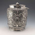 Bisquitera de plata chapada, antigua, inglesa, 1892, James Dixon & Sons