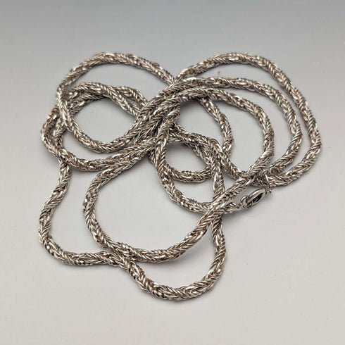 1974年喬治傑生 (Georg Jensen) 純銀長扭鏈項鍊,113厘米,62克