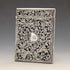 Estuche para tarjetas de plata esterlina con decoración floral calada, Reino Unido, 1837, 80 g, Nathaniel Mills