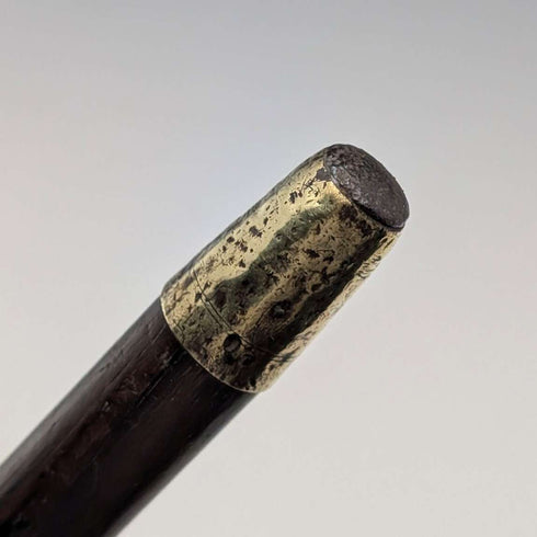 1916년 영국 앤틱 블랙 샤프트 순은제 론델 핸들 지팡이 87cm